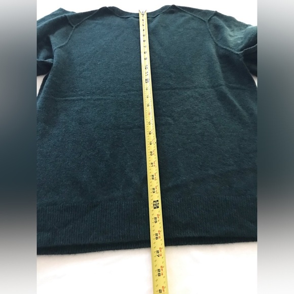 NWT 525 America Men Cashmere V-Neck Long Sleeve Sweater In Dark green SZ L - Picture 5 of 8